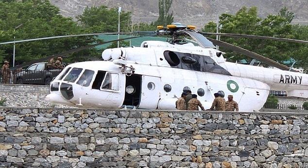 Helicopter carrying foreigners crash-landed in Gilgit, Pakistan on Friday, 8 May 2015.