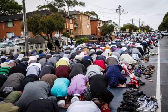 Eid prayers in Australia.