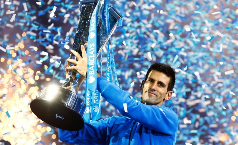 Novak Djokovic beat Roger Federer to win his fourth consecutive ATP World Tour Finals title and cap one of the greatest seasons in history. Photo: Getty Images