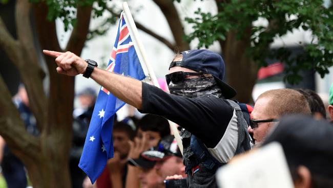 A protester at Reclaim Australia rally. Photo: Dan Peled