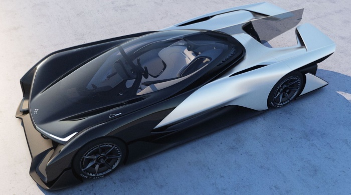 Faraday Future unveils the 'Tesla killer': Mysterious Chinese-backed firm reveals its bizarre 1,000-horsepower electric car