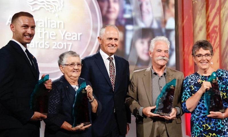 The Australian of the Year 2017 winners. Photo: Jordan Hayne/ABC News